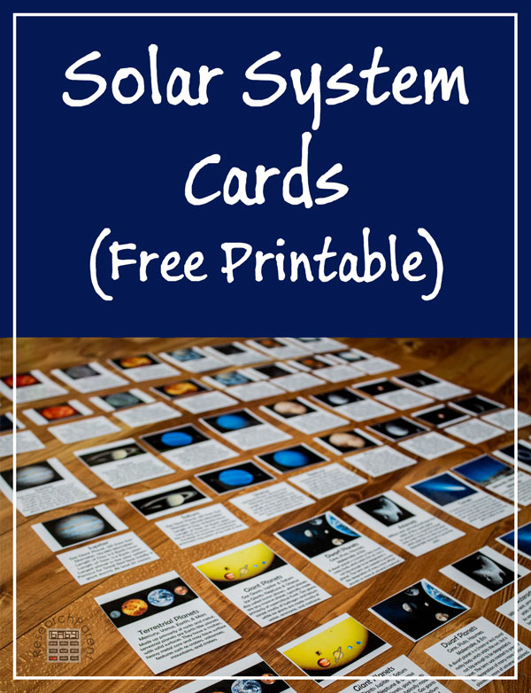 how to make solar system trading cards
