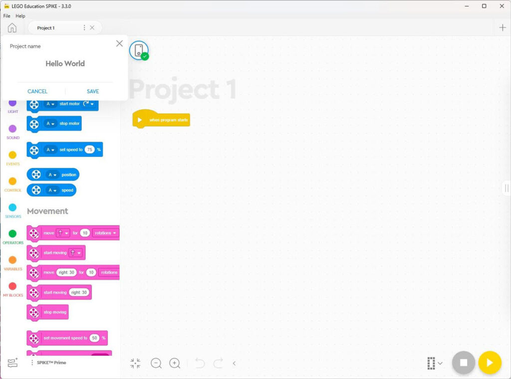 Spike Prime Tutorials: Writing and Managing Programs - ResearchParent.com
