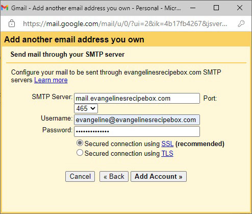 Add Another Email Address as Your Own