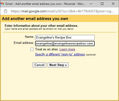 Add Another Email Address You Own