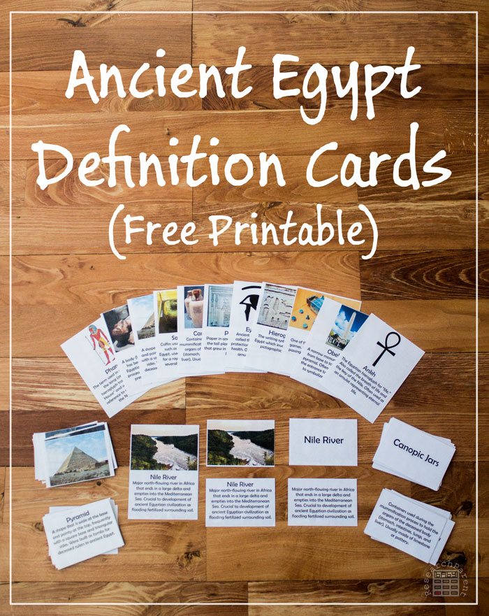 Ancient Egypt Definition Cards