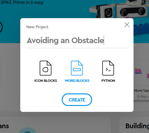 Choose Word Blocks and Name Avoiding an Obstacle
