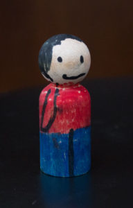 Colored Wooden Peg Doll