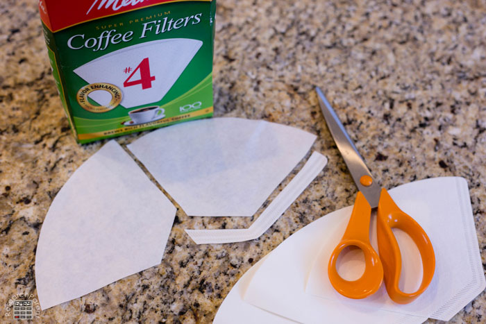 Cut filter paper into flat pieces