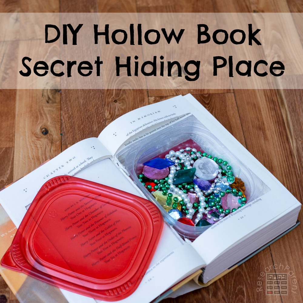 DIY Hollow Book Secret Hiding Place