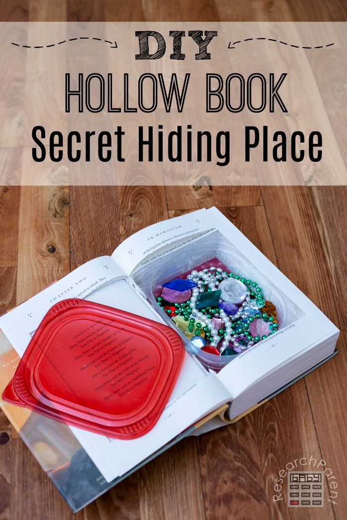 DIY Hollow Book Secret Hiding Place