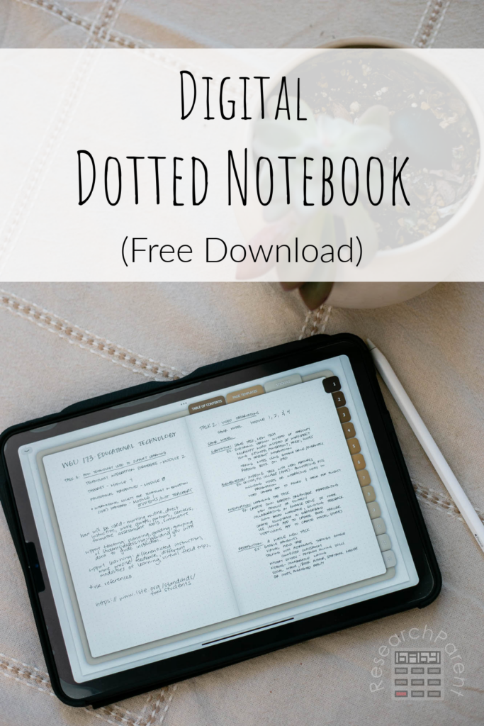 Free Digital Dotted Notebook