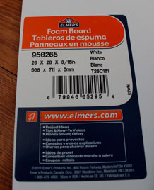 Foam Board Label