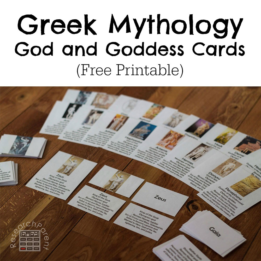 Greek Mythology God and Goddess Cards
