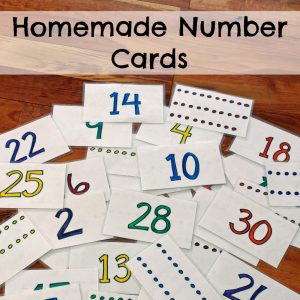 Homemade Number Cards