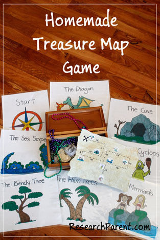Homemade Treasure Map Game by ResearchParent.com