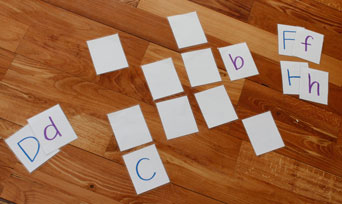 Letter Matching Memory Game