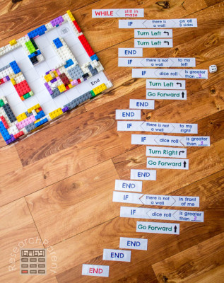 coding a lego maze