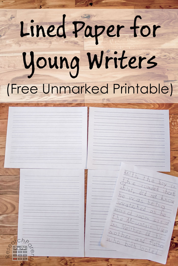 Lined Paper for Young Writers