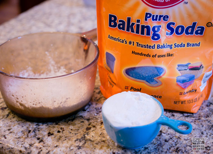 Measure one cup of baking soda