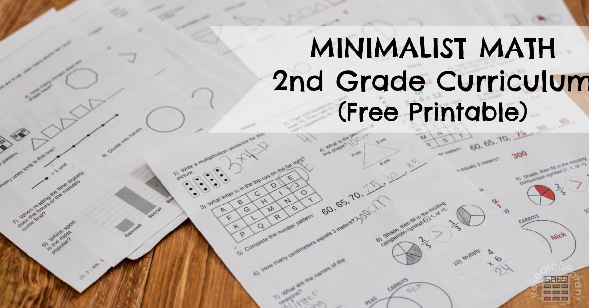 Second Grade Minimalist Math Curriculum - ResearchParent.com