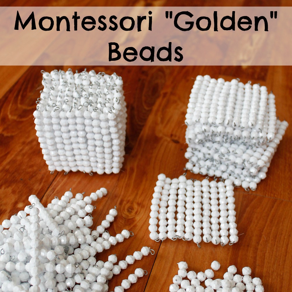 First material. Golden Beads Montessori.