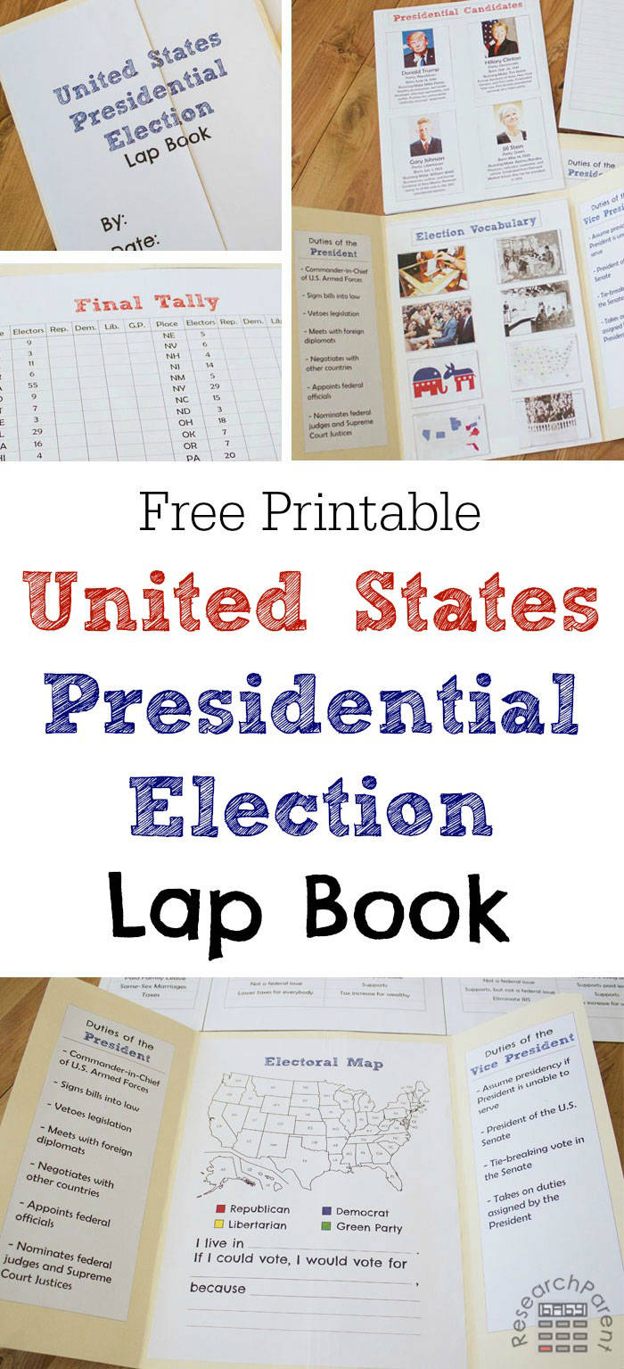 United States Presidential Election Lap Book