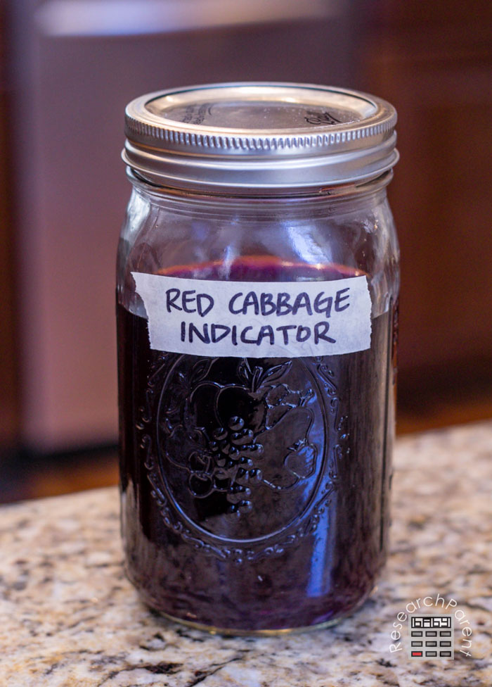 Put a label on your extra red cabbage indicator