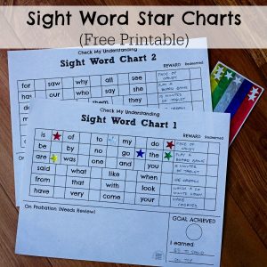 Sight Word Star Charts