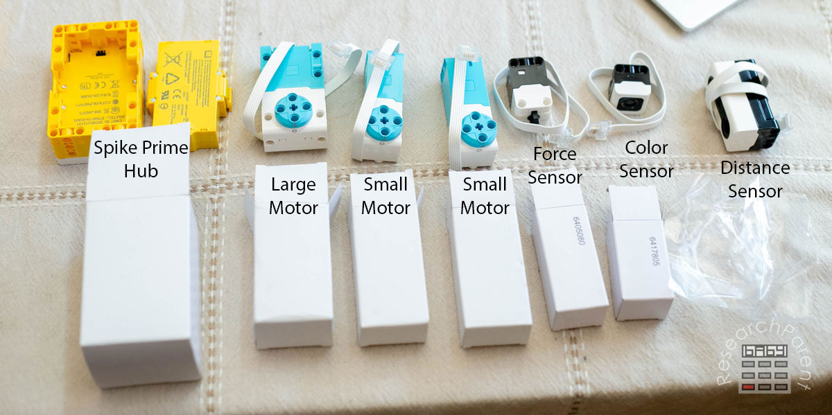 spike prime motors and sensors labeled
