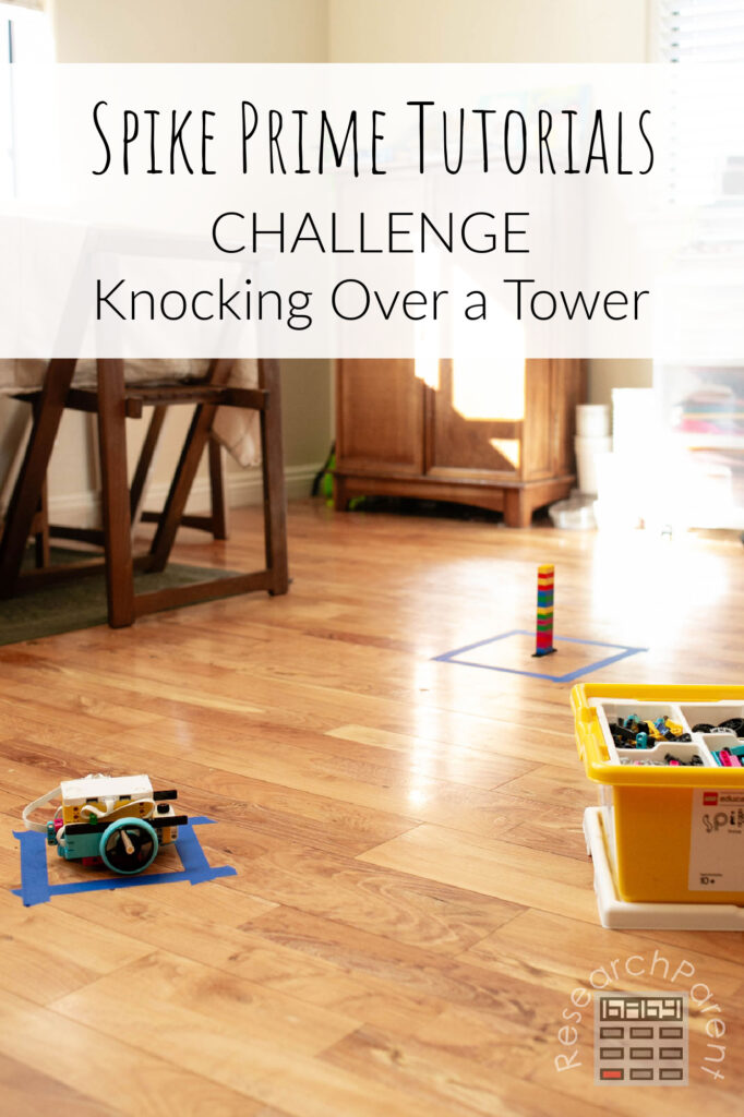 Spike Prime Challenges: Knocking Over a Tower