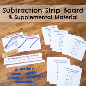 Subtraction Strip Board and Supplemental Material