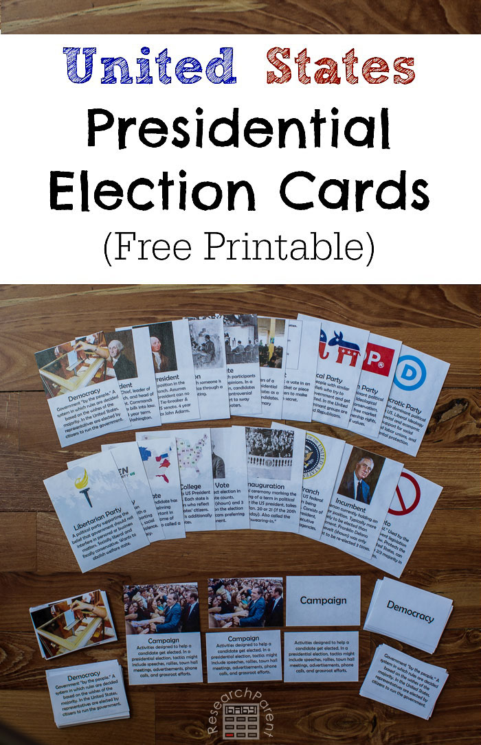 United States Presidential Election Cards