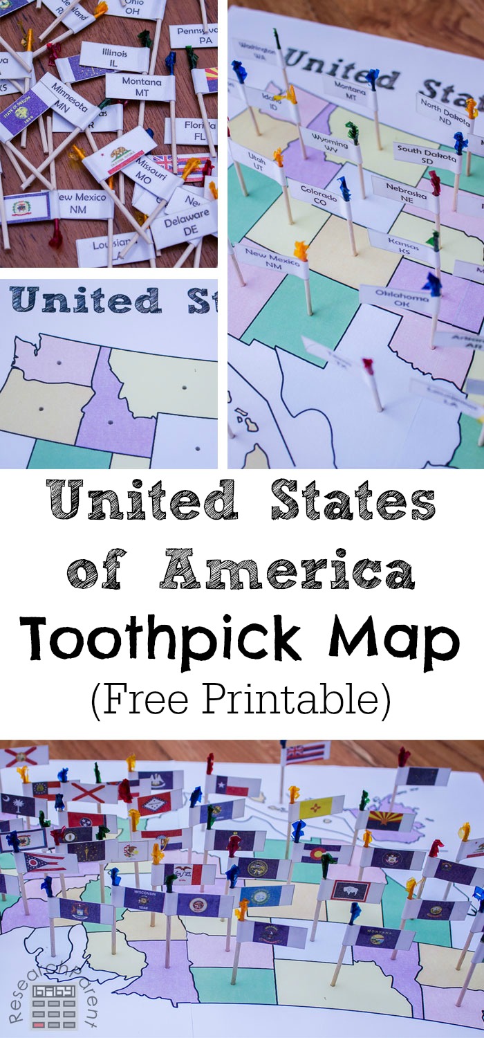 United States of America Toothpick Map