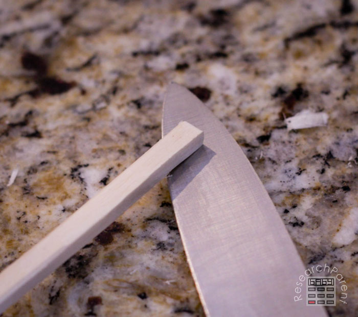 Use knife to make edges sharper