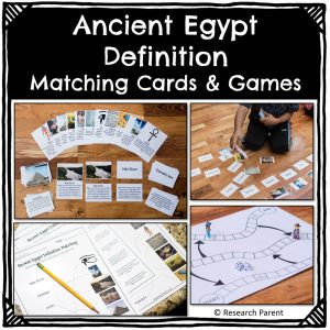 Ancient Egypt Definition Matching Cards and Games
