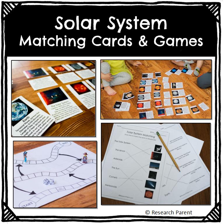 Solar System Matching Cards and Games