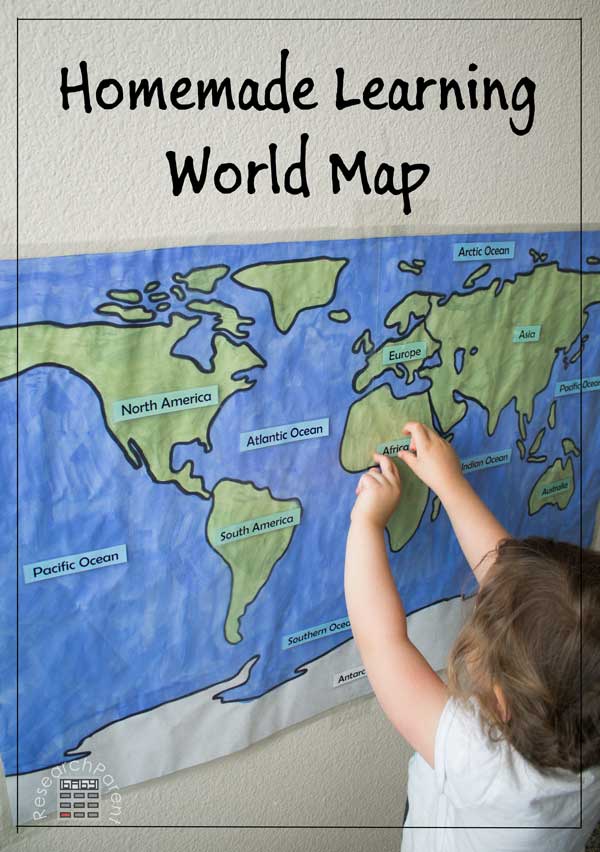 Homemade Learning World Map ResearchParent